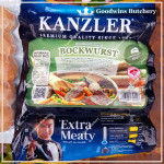 Kanzler sausage frozen BOCKWURST beef & chicken 6" 15cm 5pcs 360g